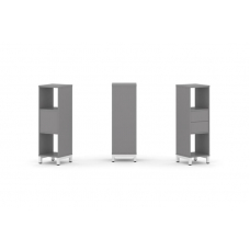 Стайл Проджект Набор стеллажа одностороннего, 3 яруса SN.NS-311 Серый Пепел/Металл Белый 387*400*124