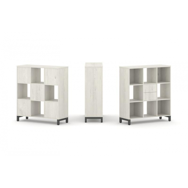 Style Project Набор стеллажа 1 сторон., 3 яр. SN.NS-331 Дуб Наварра/Металл Антрацит 1121*400*1248