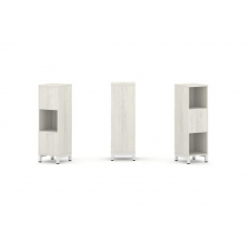 Style Project Набор стеллажа 2-х сторон., 3 яр. SN.NSD-311 Дуб Наварра/Металл Белый 387*400*1248