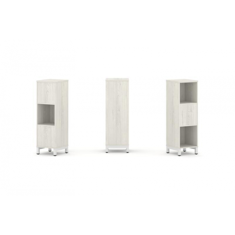 Style Project Набор стеллажа 2-х сторон., 3 яр. SN.NSD-311 Дуб Наварра/Металл Белый 387*400*1248