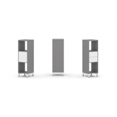 Стайл Проджект Набор стеллажа одностороннего, 3 яруса SN.NS-311 Серый Пепел/Белый/Металл Белый 387*4