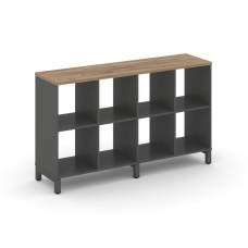 Style Project Каркас стеллажа 2 яр. SN.KS-240 Антрацит/Дуб Табак/Металл Антрацит 1488*400*881