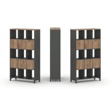 Style Project Набор стеллажа 2-х сторон., 5 яр. SN.NSD-531 Антрацит/Дуб Табак/Металл Антрацит 1121*4