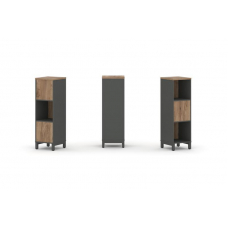 Style Project Набор стеллажа 2-х сторон., 3 яр. SN.NSD-311 Антрацит/Дуб Табак/Металл Антрацит 387*40