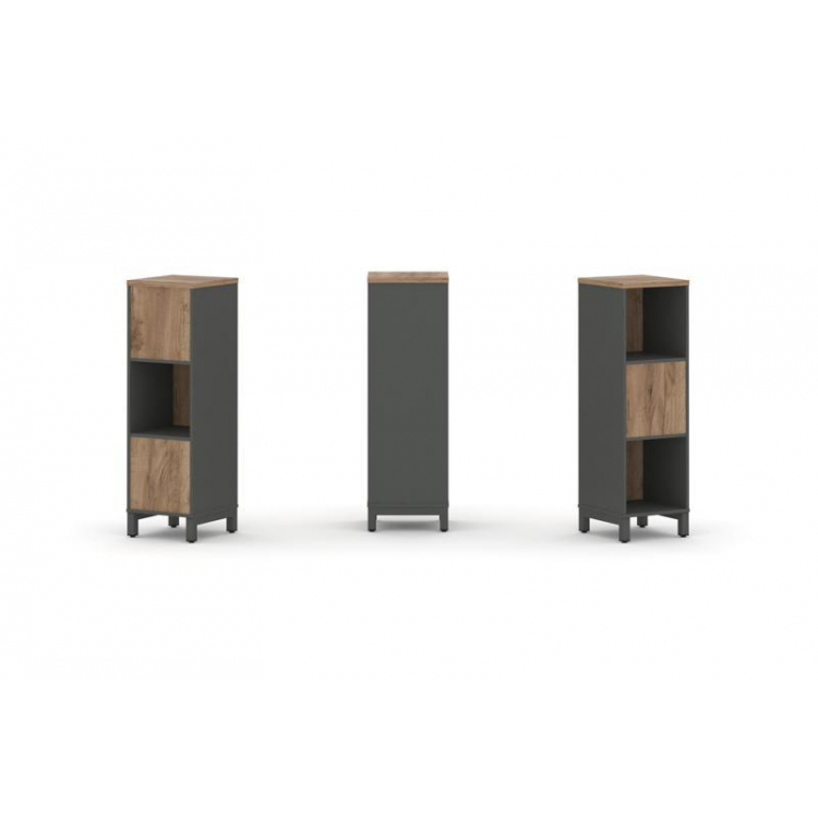 Style Project Набор стеллажа 2-х сторон., 3 яр. SN.NSD-311 Антрацит/Дуб Табак/Металл Антрацит 387*40