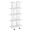 Loft Стеллаж на колесных опорах-5 полок VR.L-MST.K-5.4V Белый Бриллиант/Металл Белый 800*400*1704