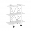 Loft Стеллаж на колесных опорах-3 полки VR.L-MST.K-3.4V Белый Бриллиант/Металл Белый 800*400*968