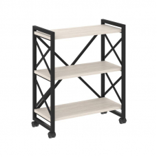 Loft Стеллаж на колесных опорах-3 полки VR.L-MST.K-3.8 Денвер Светлый/Металл Черный 800*400*968