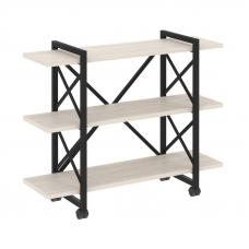 Loft Стеллаж на колесных опорах-3 полки VR.L-MST.K-3.8V Денвер Светлый/Металл Черный 1200*400*968