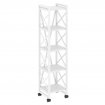 Loft Стеллаж на колесных опорах-5 полок VR.L-MST.K-5.4 Белый Бриллиант/Металл Белый 400*400*1704