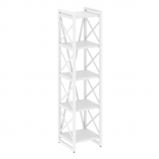 Loft Стеллаж на рег. опорах-5 полок VR.L-MST.O-5.4 Белый Бриллиант/Металл Белый 400*400*1650