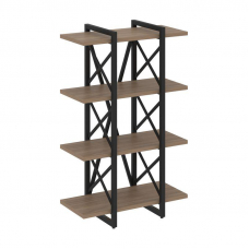 Loft Стеллаж на рег. опорах-4 полки VR.L-MST.O-4.4V Дуб Аризона/Металл Черный 800*400*1280
