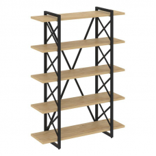 Loft Стеллаж на рег. опорах-5 полок VR.L-MST.O-5.8V Тиквуд Светлый/Металл Черный 1200*400*1650