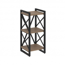 Loft Стеллаж на рег. опорах-3 полки VR.L-MST.O-3.4 Дуб Аризона/Металл Черный 400*400*910