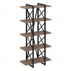 Loft Стеллаж на рег. опорах-5 полок VR.L-MST.O-5.4V Дуб Аризона/Металл Черный 800*400*1650
