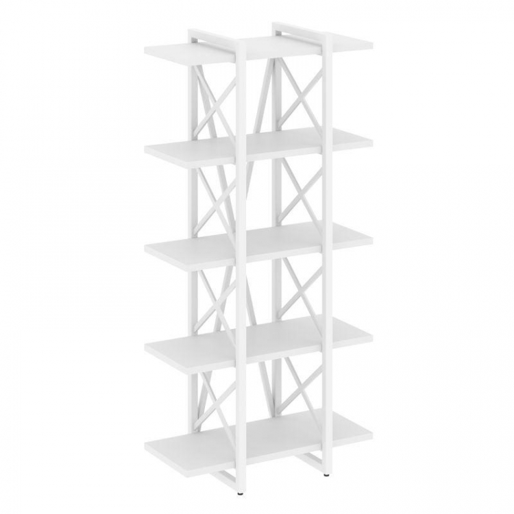 Loft Стеллаж на рег. опорах-5 полок VR.L-MST.O-5.4V Белый Бриллиант/Металл Белый 800*400*1650