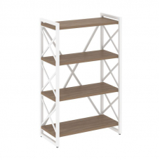 Loft Стеллаж на рег. опорах-4 полки VR.L-MST.O-4.8 Дуб Аризона/Металл Белый 800*400*1280