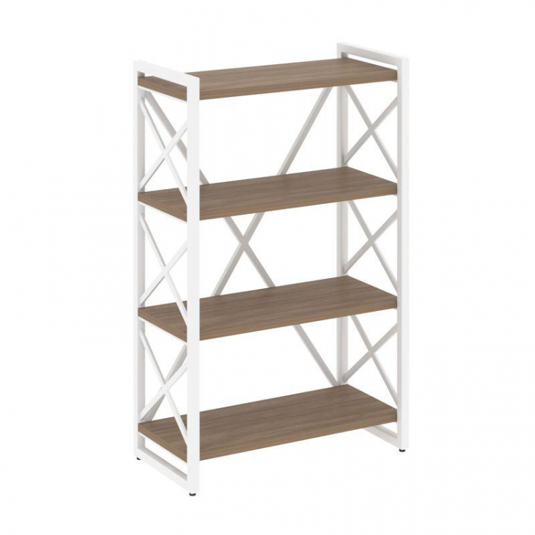 Loft Стеллаж на рег. опорах-4 полки VR.L-MST.O-4.8 Дуб Аризона/Металл Белый 800*400*1280