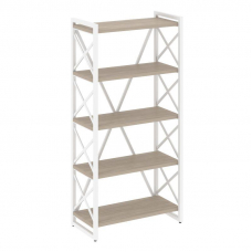 Loft Стеллаж на рег. опорах-5 полок VR.L-MST.O-5.8 Дуб Аттик/Металл Белый 800*400*1650