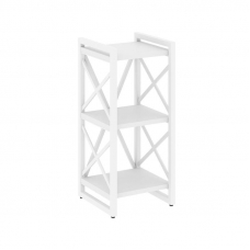 Loft Стеллаж на рег. опорах-3 полки VR.L-MST.O-3.4 Белый Бриллиант/Металл Белый 400*400*910