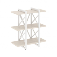 Loft Стеллаж на рег. опорах-3 полки VR.L-MST.O-3.4V Денвер Светлый/Металл Белый 800*400*910