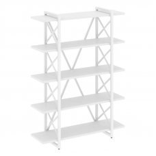 Loft Стеллаж на рег. опорах-5 полок VR.L-MST.O-5.8V Белый Бриллиант/Металл Белый 1200*400*1650