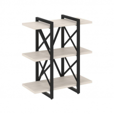 Loft Стеллаж на рег. опорах-3 полки VR.L-MST.O-3.4V Денвер Светлый/Металл Черный 800*400*910