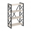 Loft Стеллаж на рег. опорах-4 полки VR.L-MST.O-4.8 Денвер Светлый/Металл Черный 800*400*1280