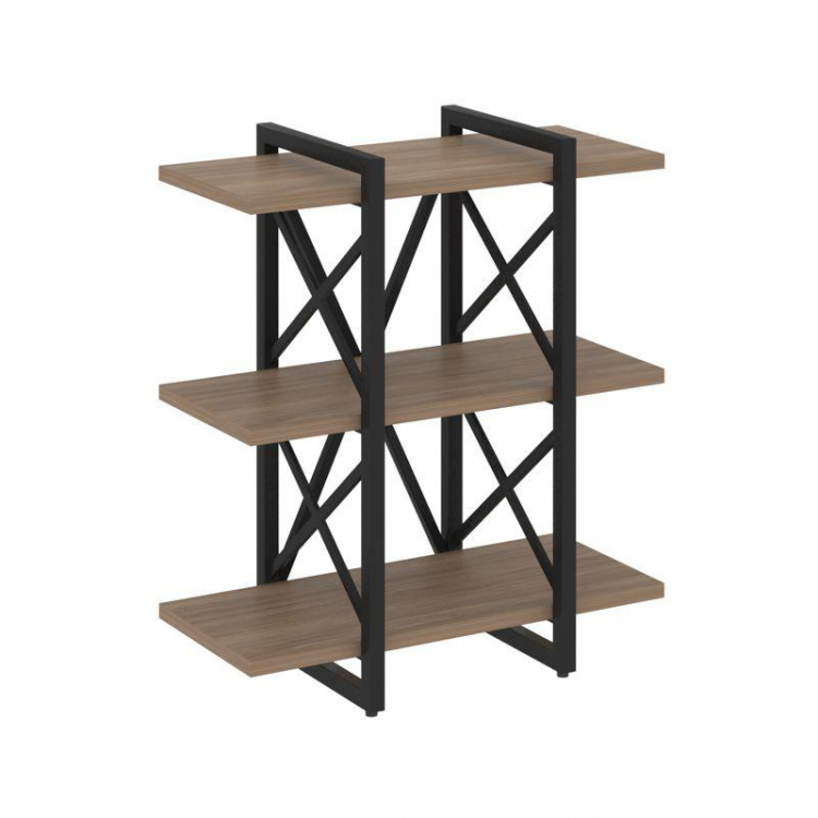 Loft Стеллаж на рег. опорах-3 полки VR.L-MST.O-3.4V Дуб Аризона/Металл Черный 800*400*910