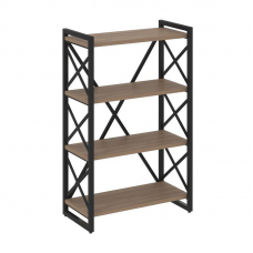 Loft Стеллаж на рег. опорах-4 полки VR.L-MST.O-4.8 Дуб Аризона/Металл Черный 800*400*1280