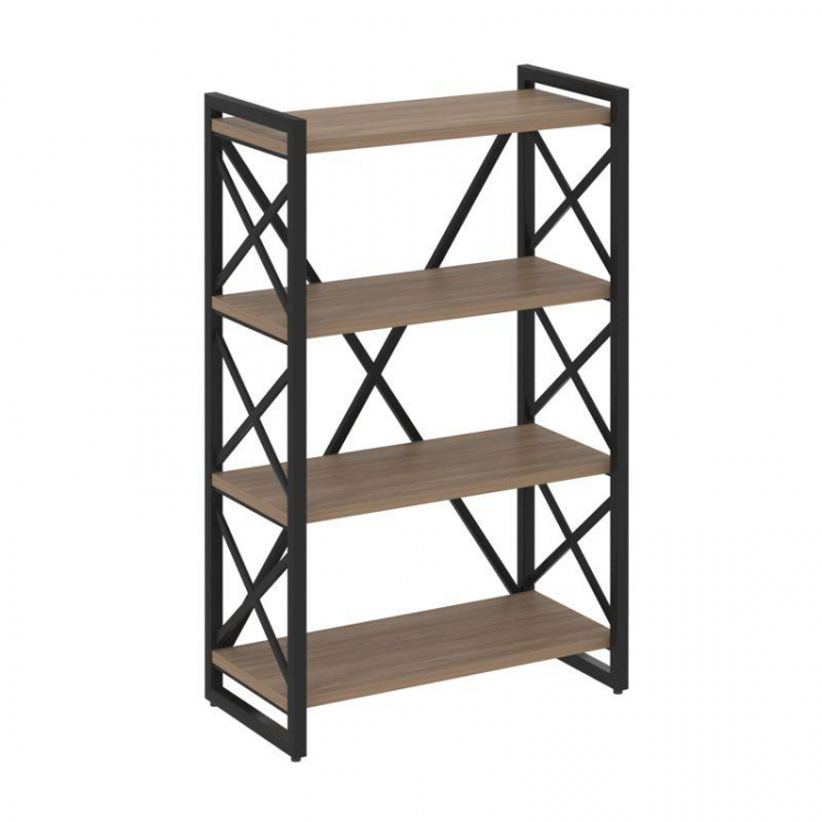 Loft Стеллаж на рег. опорах-4 полки VR.L-MST.O-4.8 Дуб Аризона/Металл Черный 800*400*1280