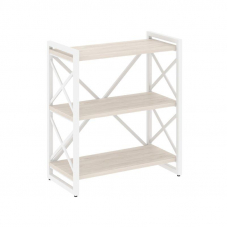 Loft Стеллаж на рег. опорах-3 полки VR.L-MST.O-3.8 Денвер Светлый/Металл Белый 800*400*910