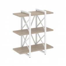 Loft Стеллаж на рег. опорах-3 полки VR.L-MST.O-3.4V Дуб Аттик/Металл Белый 800*400*910