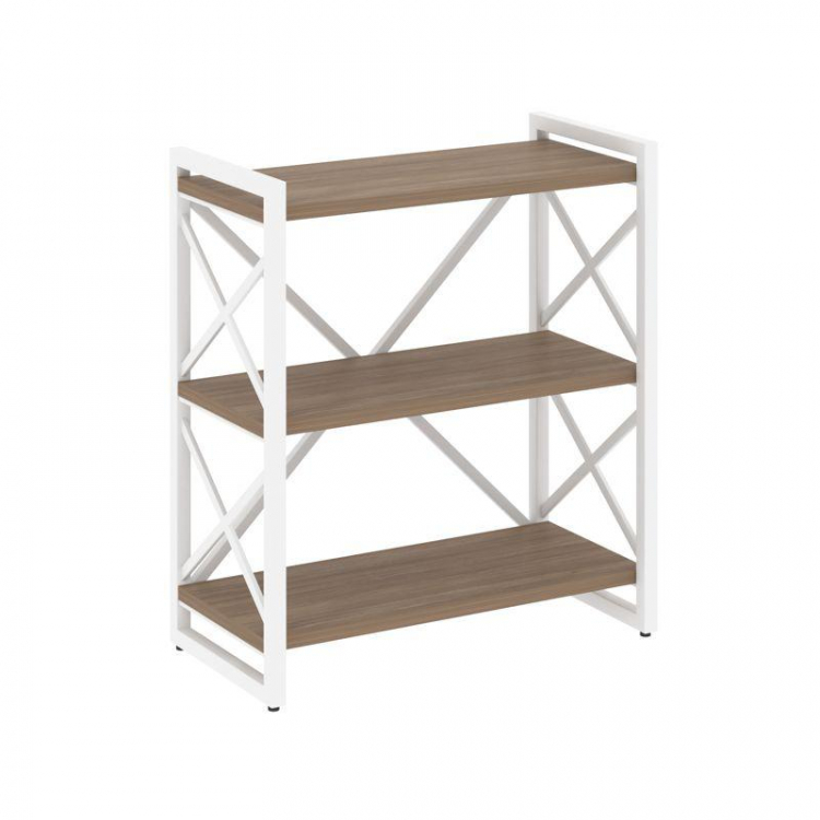 Loft Стеллаж на рег. опорах-3 полки VR.L-MST.O-3.8 Дуб Аризона/Металл Белый 800*400*910
