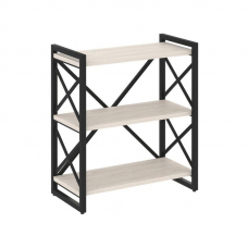 Loft Стеллаж на рег. опорах-3 полки VR.L-MST.O-3.8 Денвер Светлый/Металл Черный 800*400*910