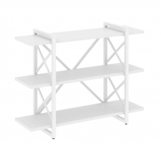 Loft Стеллаж на рег. опорах-3 полки VR.L-MST.O-3.8V Белый Бриллиант/Металл Белый 1200*400*910