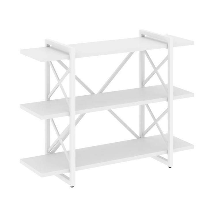 Loft Стеллаж на рег. опорах-3 полки VR.L-MST.O-3.8V Белый Бриллиант/Металл Белый 1200*400*910