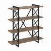 Loft Стеллаж на рег. опорах-4 полки VR.L-MST.O-4.8V Дуб Аризона/Металл Черный 1200*400*1280