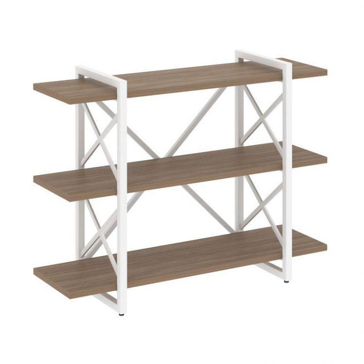 Loft Стеллаж на рег. опорах-3 полки VR.L-MST.O-3.8V Дуб Аризона/Металл Белый 1200*400*910