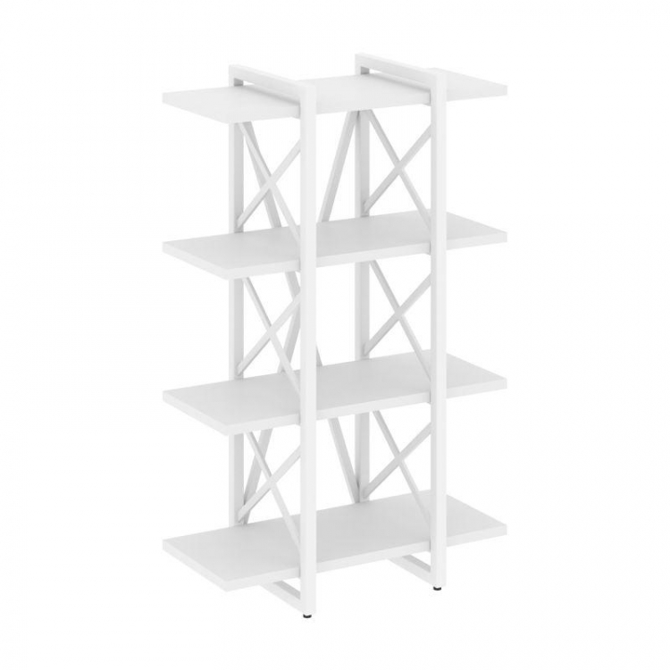 Loft Стеллаж на рег. опорах-4 полки VR.L-MST.O-4.4V Белый Бриллиант/Металл Белый 800*400*1280