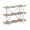 Loft Стеллаж на рег. опорах-3 полки VR.L-MST.O-3.8V Дуб Аттик/Металл Белый 1200*400*910