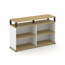 Concept Стеллаж опорный/приставной с верх. горизонтом CN.SOPO-006 Дуб Винченцо/Белый Бриллиант/Мета