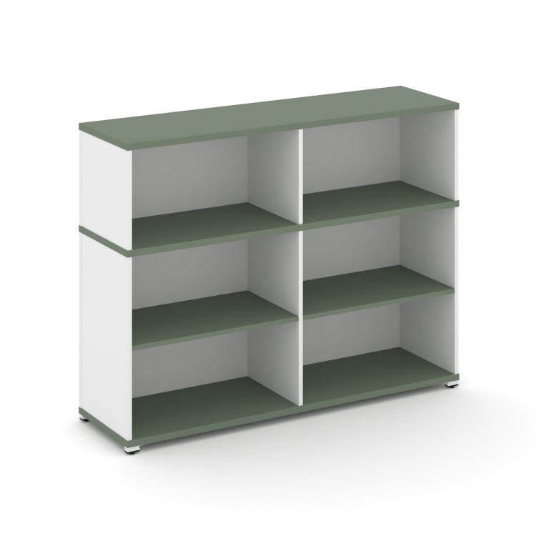 Concept Стеллаж опорный/приставной с надставкой низ. CN.SOPO-007 Кобо/Белый Бриллиант/Металл Белый 1