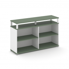 Concept Стеллаж опорный/приставной с верх. горизонтом CN.SOPO-006 Кобо/Белый Бриллиант/Металл Белый