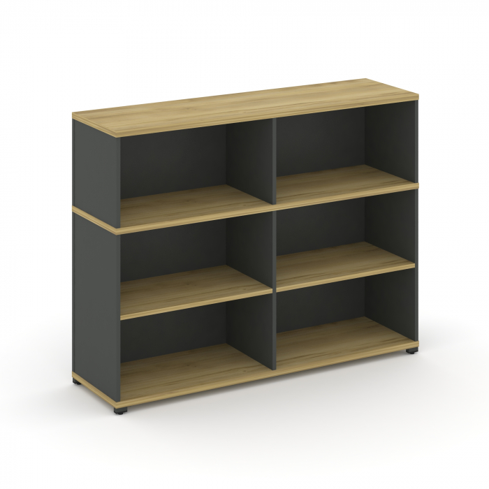 Concept Стеллаж опорный/приставной с надставкой низ. CN.SOPO-007 Дуб Винченцо/Антрацит/Металл Антрац