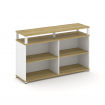 Concept Стеллаж опорный/приставной с верх. горизонтом CN.SOPO-006 Дуб Винченцо/Белый Бриллиант/Мета