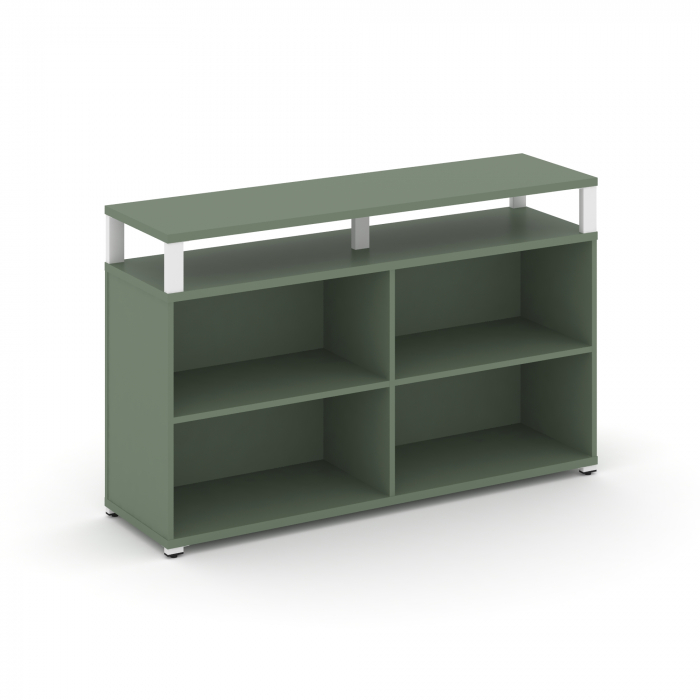 Concept Стеллаж опорный/приставной с верх. горизонтом CN.SOPO-006 Кобо/Металл Белый 1480*420*917