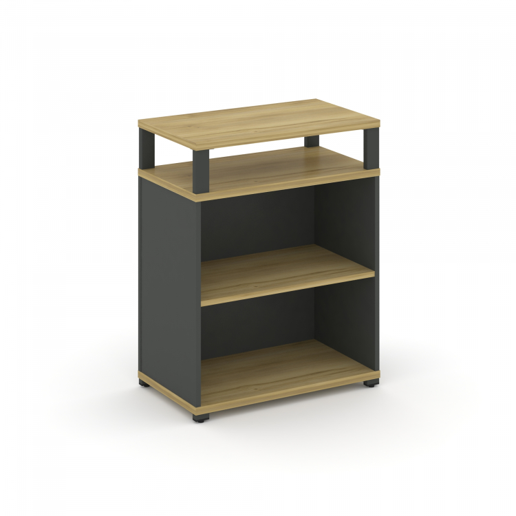 Concept Стеллаж опорный/приставной с верх. горизонтом CN.SOPO-002 Дуб Винченцо/Антрацит/Металл Антр