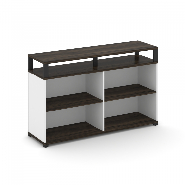 Concept Стеллаж опорный/приставной с верх. горизонтом CN.SOPO-006 Дуб Мали/Белый Бриллиант/Металл Ч