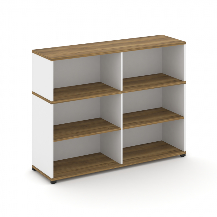 Concept Стеллаж опорный/приставной с надставкой низ. CN.SOPO-007 Сандал Янтарный/Белый Бриллиант/Мет